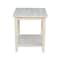 International Concepts Rectangle Solano End Table, 22 W, 21 L, 25 in H, Wood, Unfinished OT-6E - alternate 2